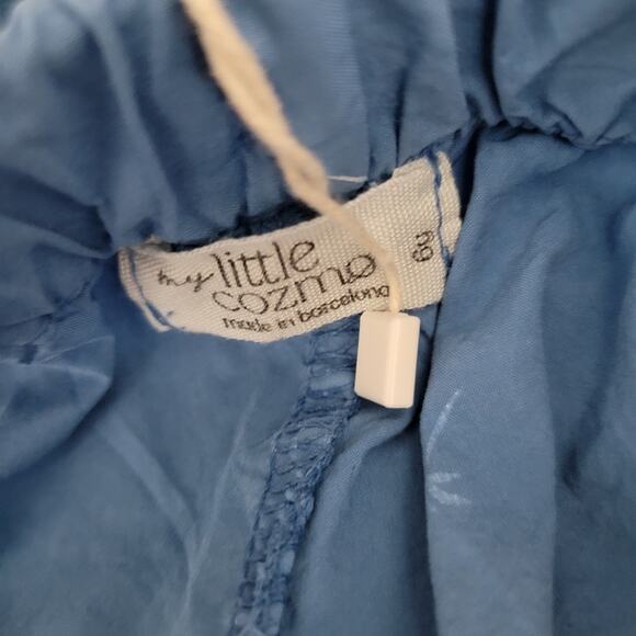 My Little Cozmo organic cotton palm print bermuda shorts in blue Size 6Y - Picture 5 of 9